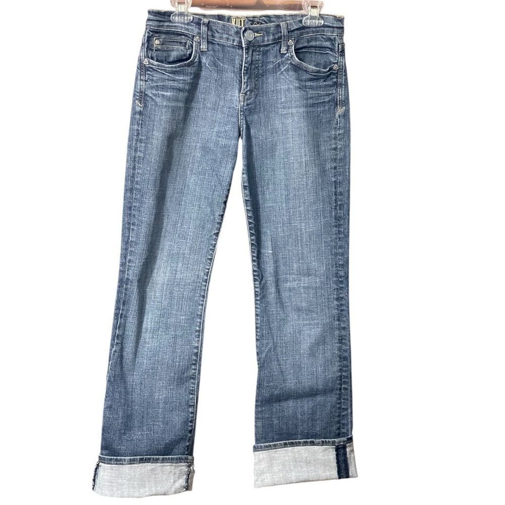 KUT FROM THE KLOTH Mid-Rise Five Pocket Design Jeans SZ 6 - Picture 4 of 15